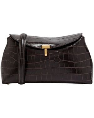 TOTEME Leather Clutch - Black