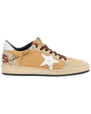 Golden Goose Ballstar Lace-Up Trainers - Natural