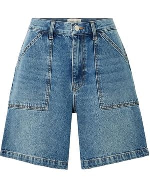 FRAME Utility Denim Shorts - Blue