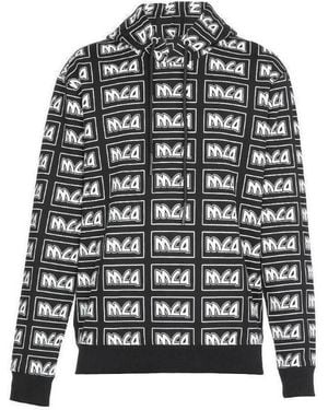 McQ Printed Logo Hooded Jumper - Grey