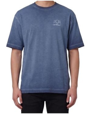 Off-White c/o Virgil Abloh Offline Half Arrow Skate T-Shirt - Blue