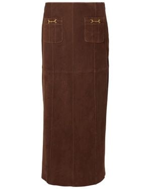 RIXO London Pocket Detail Skirts - Brown