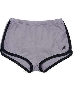 Courreges Courrèges Contrast Mini Shorts - Grey