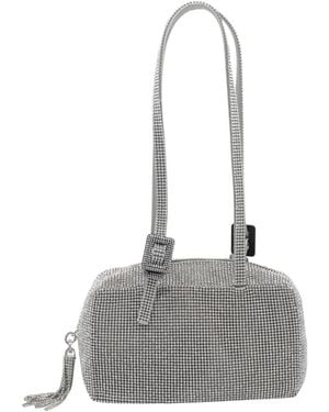Benedetta Bruzziches Sandra Crystal Shoulder Bag - Grey