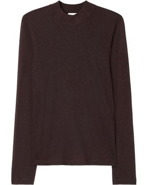 Filippa K Mock Neck Top - Brown