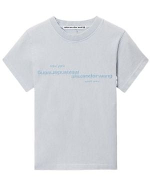 Alexander Wang Mirrored Logo Tee - White