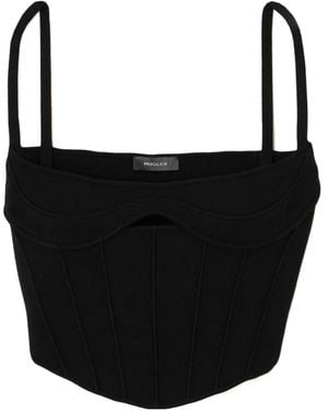 Mugler Fitted Top - Black