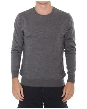 Hōsio Crewneck Long Sleeve Knitwear - Grey