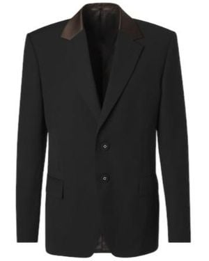 Wales Bonner Alto Satin-Trimmed Virgin Wool Blazer - Black