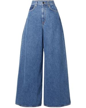 Goldsign High-Waisted Wide-Leg Jeans - Blue