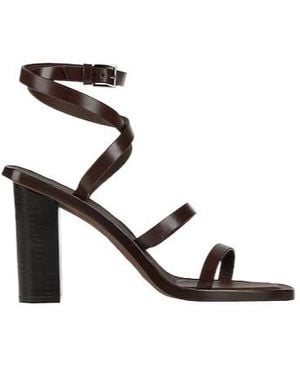 Max Mara Lace-Up Sandals - Metallic