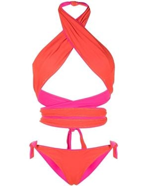 Reina Olga Ruffled Swimming Suit - Pink