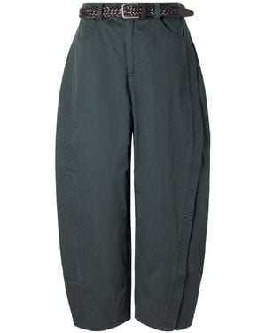 Sea Cotton Wide-Leg Pants - Gray