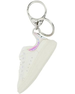 McQueen Trainer Charm Key Ring - White