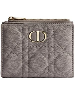 Dior Zipper Wallet - Grey