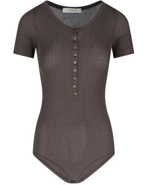 Lemaire Buttoned Ribbed Body - Grey