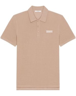 Givenchy Paris Logo Patch Short-Sleeved Polo Shirt - Natural