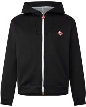 CASABLANCA Full-Zip Hooded Jacket - Black