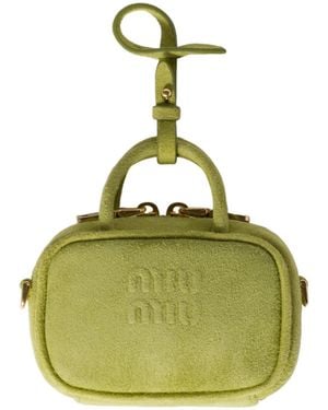 Miu Miu Beau Suede Micro-Bag - Green