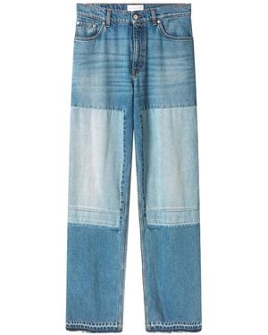Stella McCartney Patchwork Straight-Leg Jeans - Blue