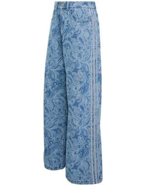 adidas Originals Paisley Wide-Leg Jeans - Blue