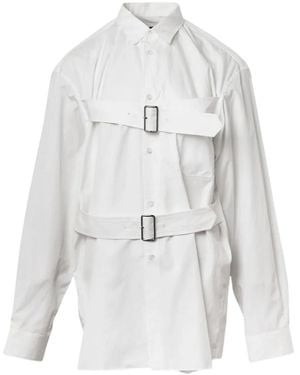 Comme des Garçons Long-Sleeved Button-Down Shirt - White