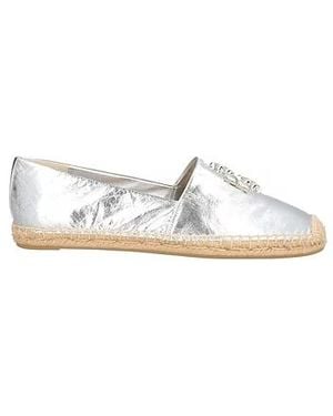 Tory Burch Metallic Straw Sandals - White