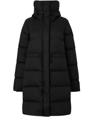Canada Goose Long Hooded Down Puffer Coat - Black