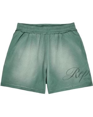 Represent Mesh Shorts With Elastic Waist - Green