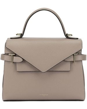 Le Tanneur Structured Top Handle Shoulder Bag - Grey