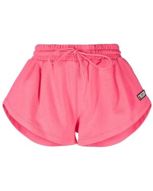 MSGM Logo-Patch Track Shorts - Pink