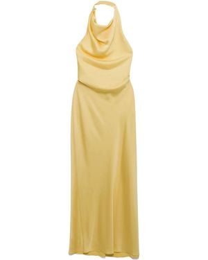 Jonathan Simkhai Draped Satin Gown - Metallic
