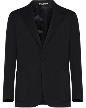 Palm Angels Single-Breasted Tailored Blazer - Black