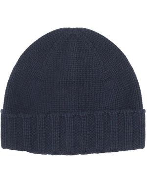 Giuliano Galiano Ribbed Cuff Beanie Hat - Blue