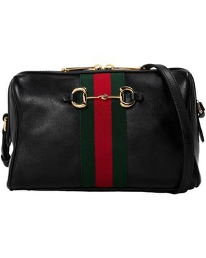 Gucci Grainedleather Barrel Bag - Black