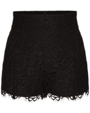 RED Valentino Lace Detail Shorts - Black