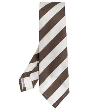 DSquared² Striped Classic Tie - White
