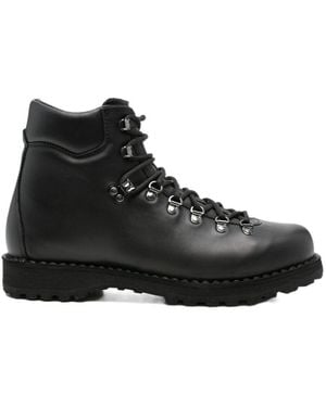 Diemme Lace-Up Leather Boots - Black