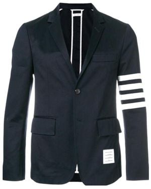 Thom Browne Bar Stripe Single-Breasted Blazer - Blue