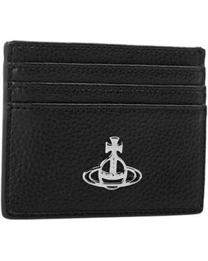 Vivienne Westwood Solid Color Card Holder - Black