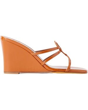 Maryam Nassir Zadeh Leather Wedge Sandals - Brown