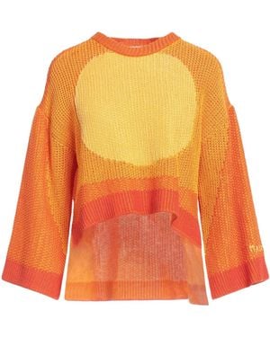 Marni Two-Tone Lightweight Knitted Sweater - Orange
