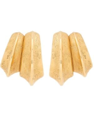 Saint Laurent Minimalist Stylish Earrings - Metallic