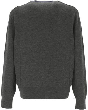 【送料&関税込】Burberry Grey Sweater With Equestrian Knight Burberry Equestrian Knight-intarsia Knit Sweater | Grey