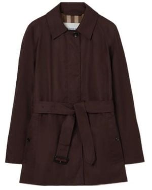 Burberry Short Cotton Car Coat - Brown