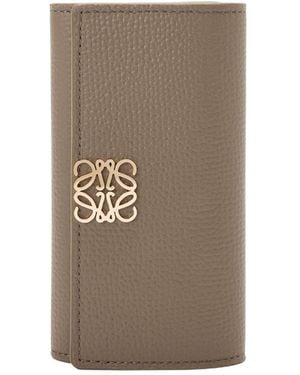Loewe Anagram Key Case - Brown