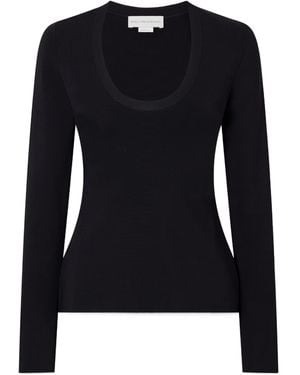 Stella McCartney Scoop Neck Knitted Top - Black