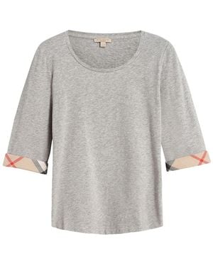 Burberry Classic Checked T-Shirt - Gray