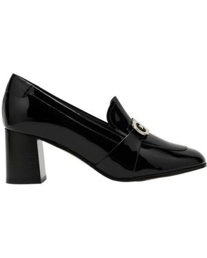 Ferragamo Logo High Heels - Black