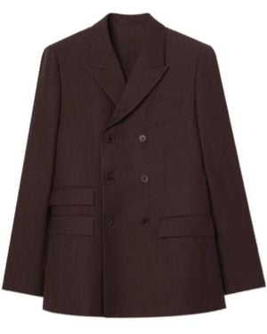 Burberry Delaney Double-Breasted Blazer - Brown